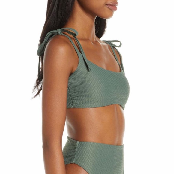 NWT CHELSEA28 Easy Retro Bikini Top – Size XXS (Green Duck) - Picture 3 of 12